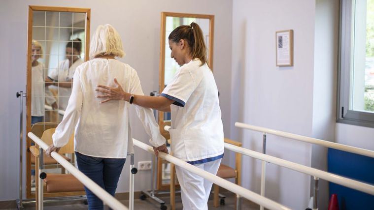 Fisioterapia en una residencia Bouco.