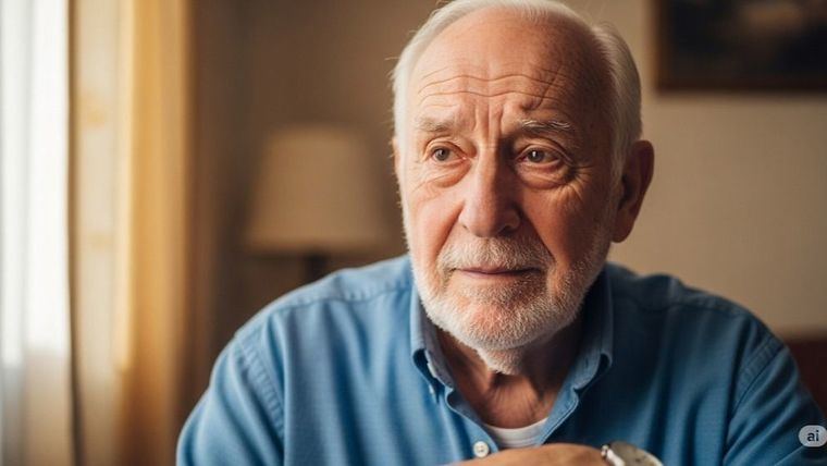 Persona mayor con alzhéimer.