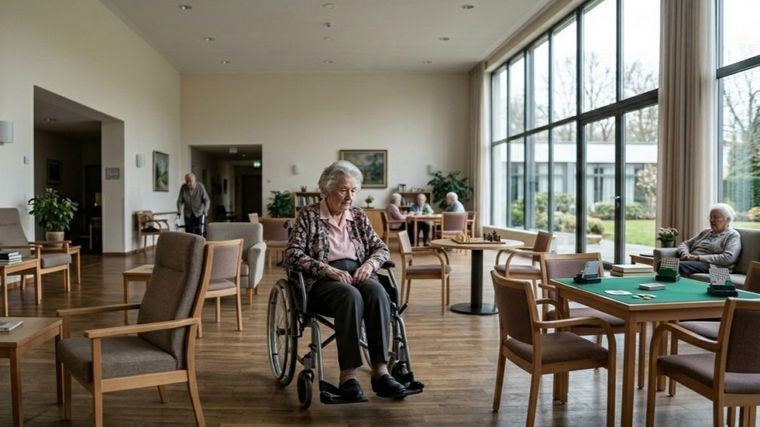 Soledad no deseada en una residencia de personas mayores.