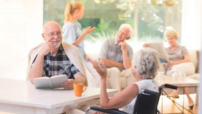 Una residencia de personas mayores.