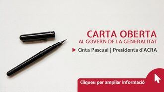 ACRA firma una carta abierta dirigida al nuevo Gobierno de la Generalitat