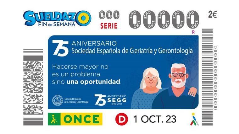 El 75 aniversario de la SEGG es el motivo del cupón de la ONCE del 1 de octubre de 2023.