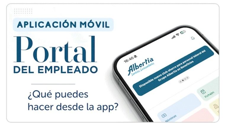 Grupo Albertia lanza su nueva app del Portal del Empleado: una plataforma moderna e intuitiva que centraliza toda la información laboral en un solo lugar.