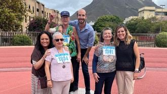 Amavir Tejina celebra la primera prueba atlética intergeneracional junto al IES Antonio González González.