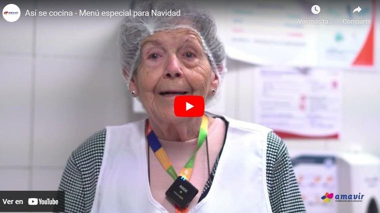 Menú navideño especial por dos residentes de Amavir Coslada.