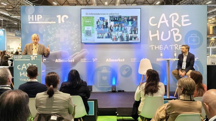 Josep de Martí y Juan Pablo Correa en la presentación de la aplicación Aquí se come bien.