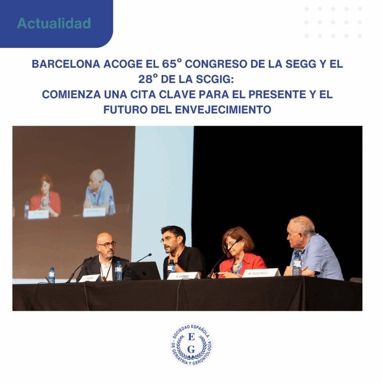 Comienza en Barcelona el 65º Congreso de la SEGG centrado en longevidad y género