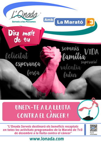 L’Onada Serveis destina más de 21.000 euros a la Marató de TV3 para la lucha contra el cáncer