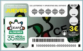 CEAFA celebra su 35 aniversario con un décimo de Lotería Nacional que se sorteará el 28 de agosto de 2025