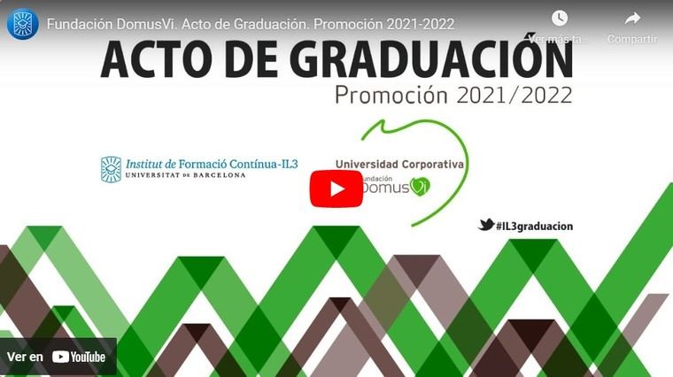 146 personas mayores se han graduado ya en la Universidad de Barcelona a través de la Senior University de la Fundación DomusVi.