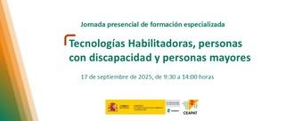 Ceapat realizará jornada sobre tecnologías para la inclusión de personas con discapacidad y mayores