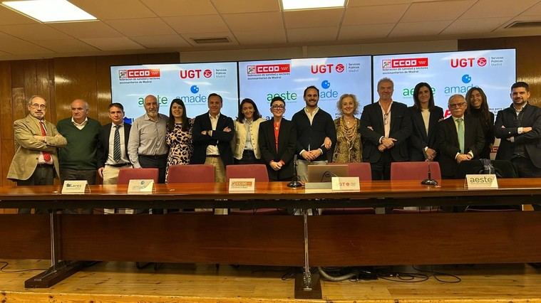 AESTE, Amade, Lares Madrid y PAD y los sindicatos CCOO y UGT firman el convenio de residencias de la Comunidad de Madrid.