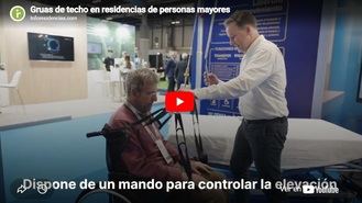 Canal Inforesidencias: Probando grúas de techo para mover y acostar a residentes