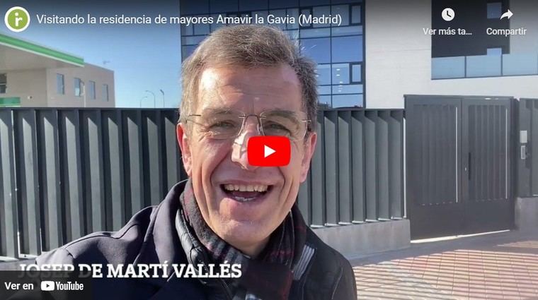 Josep de Martí, director de Inforesidencias.com, visita la última residencia que ha inaugurado el grupo Amavir en Madrid.
