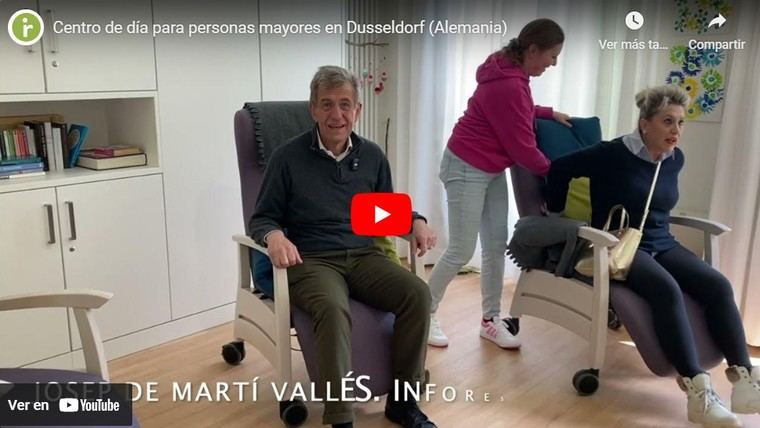 El fundador de Inforesidencias.com, Josep de Martí, en un centro de día en Dusseldorf.