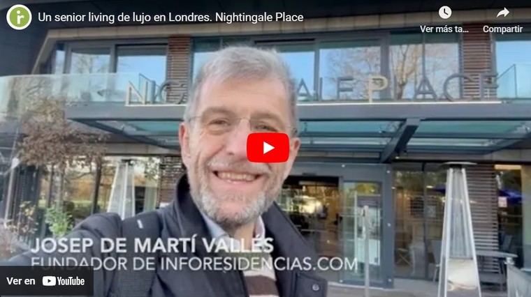 El fundador de Inforesidencias.com, Josep de Martí, visita un senior living de lujo en Londres.