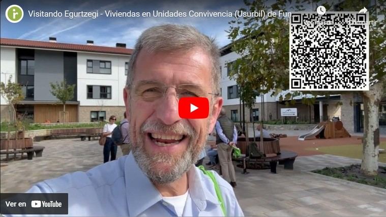 El fundador de Inforesidencias.com, Josep de Martí, visita Egurtzegi, viviendas en unidades de convivencia de Fundación Matia.