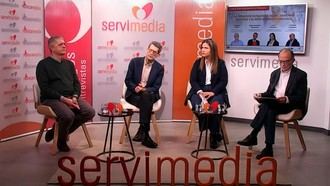 Diálogo organizado por la PMP en colaboración con la agencia de noticias Servimedia, titulado 'La situación económica de las personas mayores y el reto intergeneracional'.