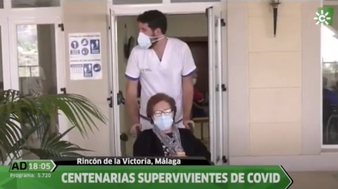 Dos residentes centenarias de ORPEA Málaga cuentan su historia de superación al programa Andalucía Directo