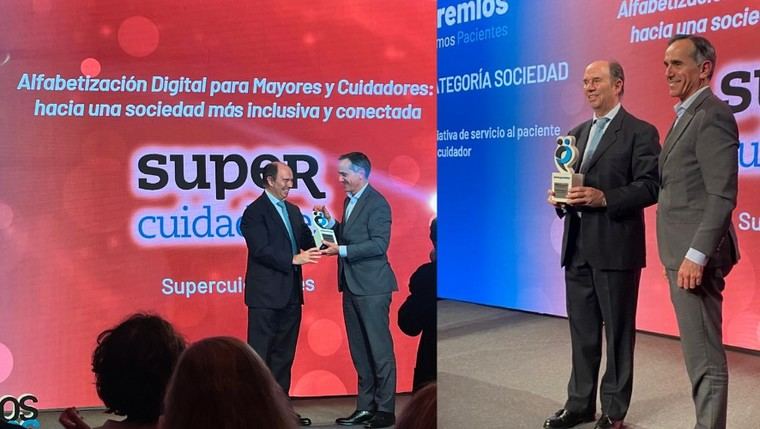 Supercuidadores, ganadora en la XI edición de los Premios Somos Pacientes por su iniciativa de servicio al paciente y/o cuidador.